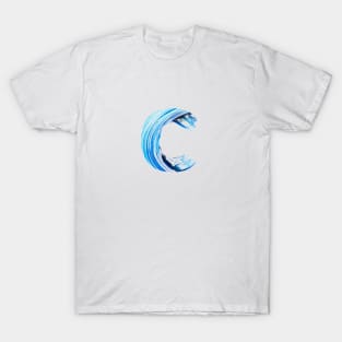 blue c letter illustration T-Shirt